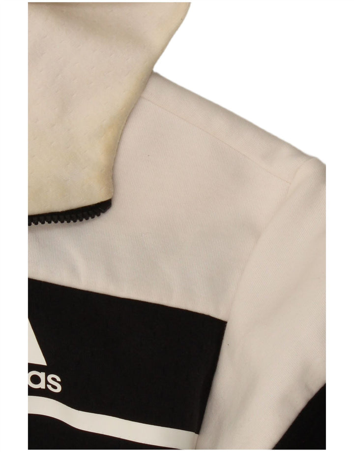 Jachetă de trening cu glugă ADIDAS pentru bărbați, negru mediu, poliester bloc de culoare