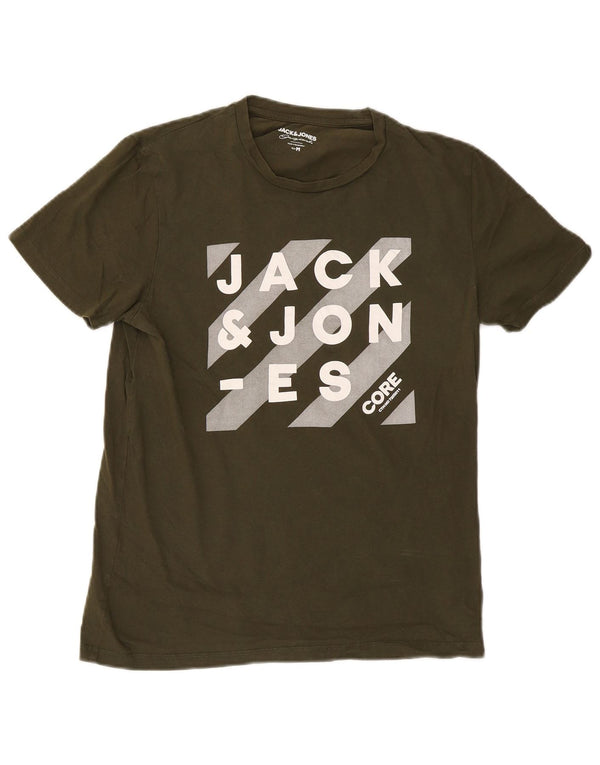 Tricou cu grafic Jack & Jones pentru bărbați Top Mediu Kaki Bumbac