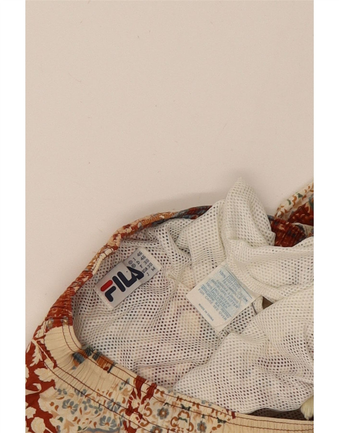 Pantaloni scurți de înot Fila Bărbați IT 46 Bumbac Patchwork Multicolor Mici