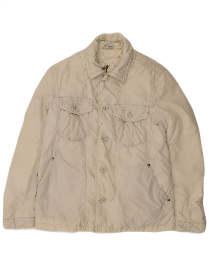 Calvin Klein Jeans Jachetă pentru bărbați Utility UK 38 Medium White