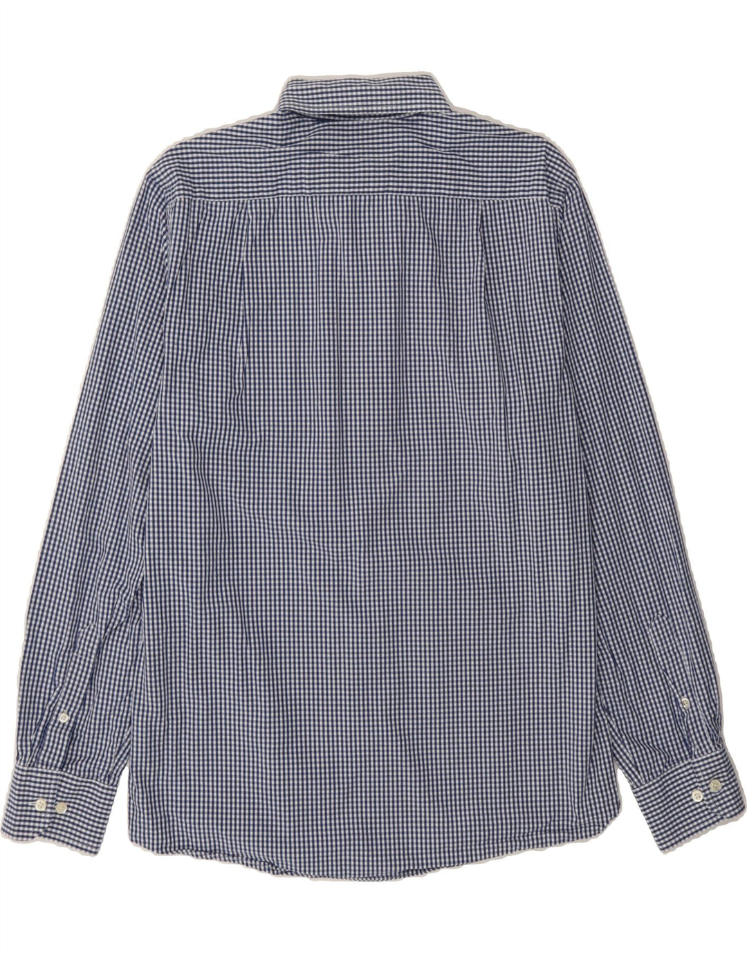 IZOD Mens Slim Fit Shirt Medium Blue Gingham Cotton Vintage Izod and Second-Hand Izod from Messina Hembry 