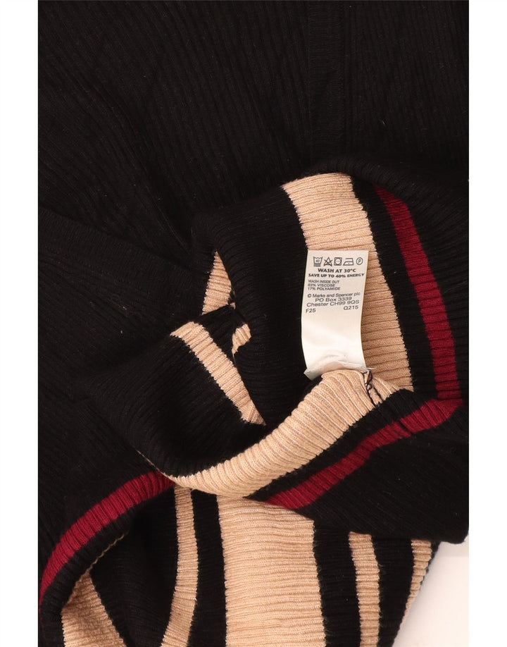 Marks & Spencer Pulover cu decolteu în V pentru femei UK 14 Medium Black Dunge