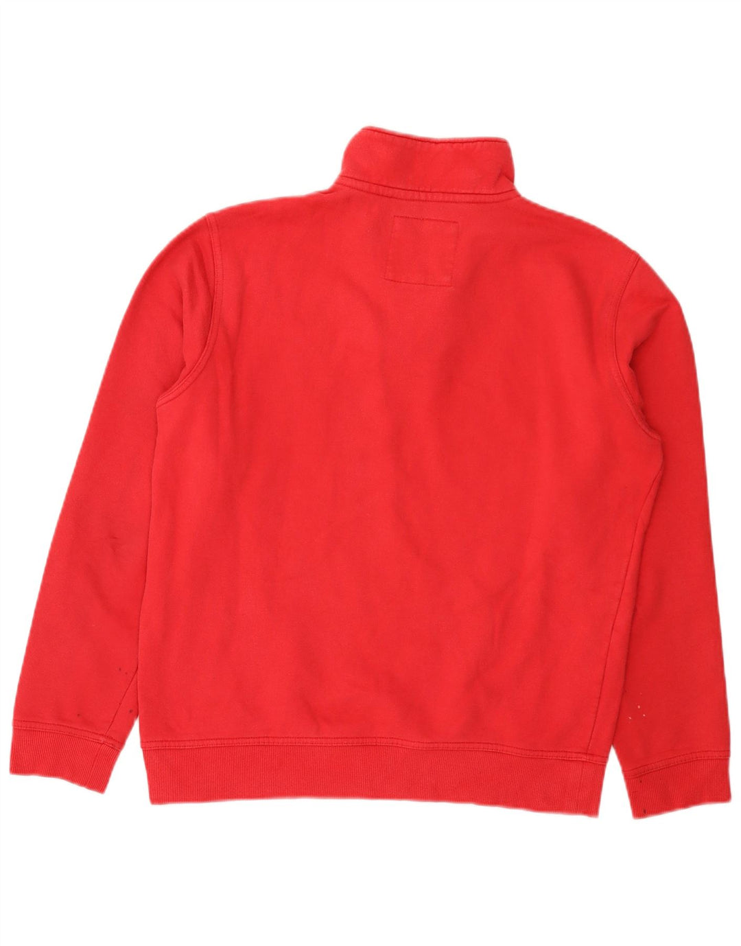 Crew Clothing Hanorac pentru bărbați cu fermoar și gât Pulover Bumbac roșu mediu
