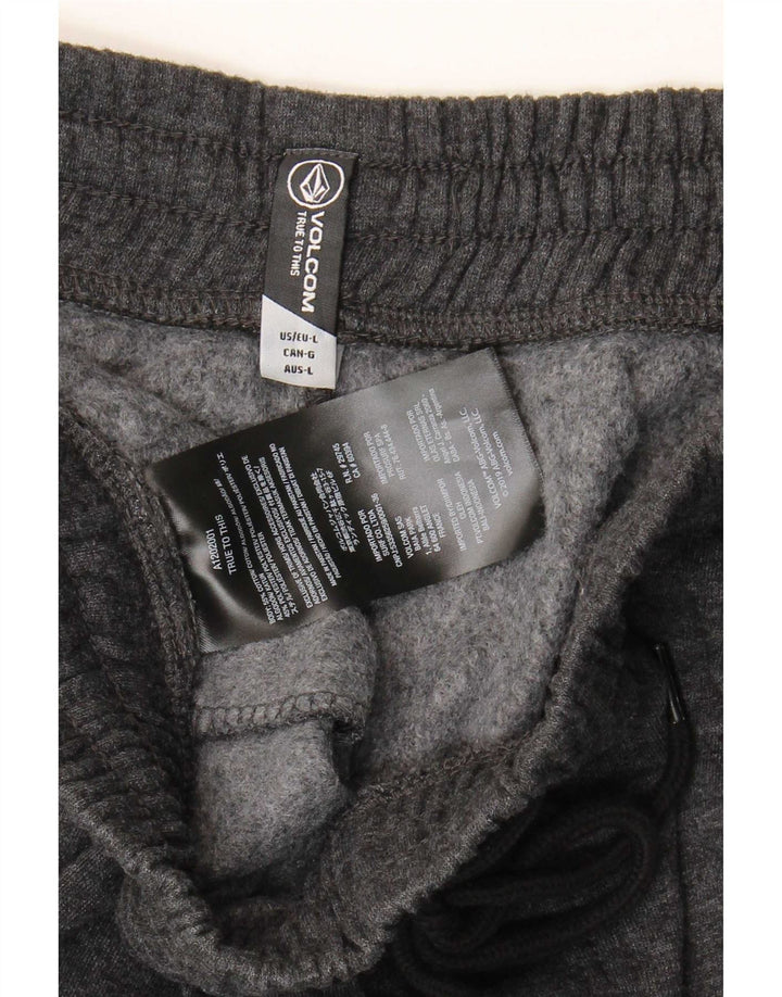 Pantaloni de trening grafic pentru bărbați Volcom Pantaloni de jogging mari, gri, bumbac