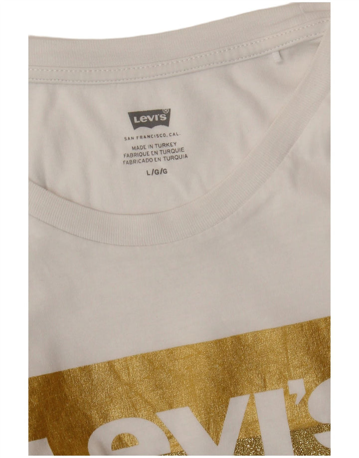 Tricou grafic LEVI'S pentru femei Top UK 16 Large White