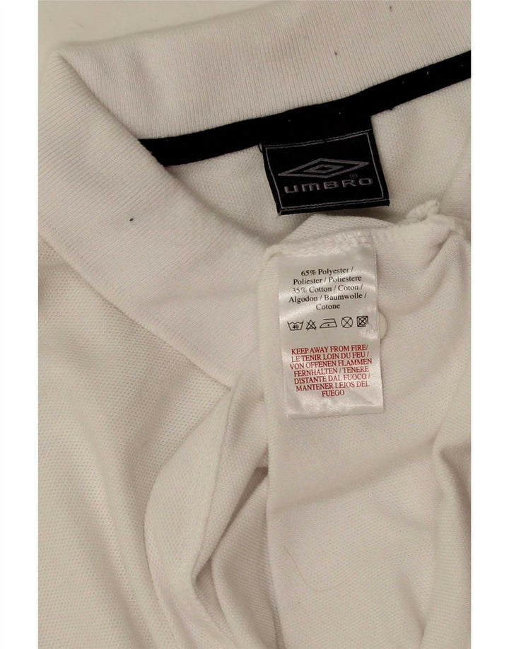 Tricou polo pentru bărbați Umbro Poliester alb mare