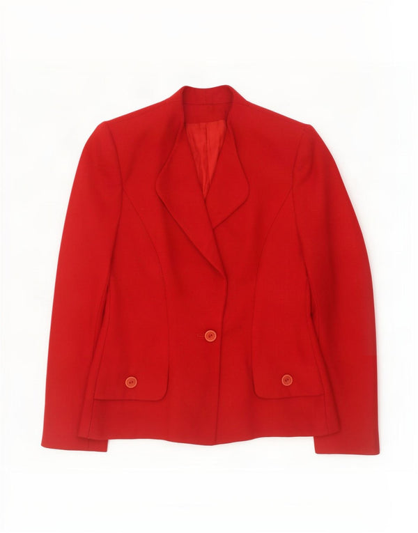 Blazer Vintage pentru femei cu 1 nasture, UK 12, roșu mediu