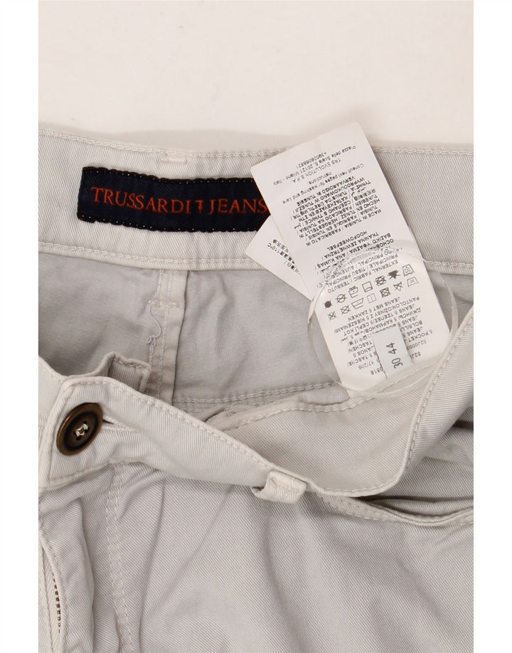 TRUSSARDI Blugi drepti pentru femei W30 L30 bumbac gri