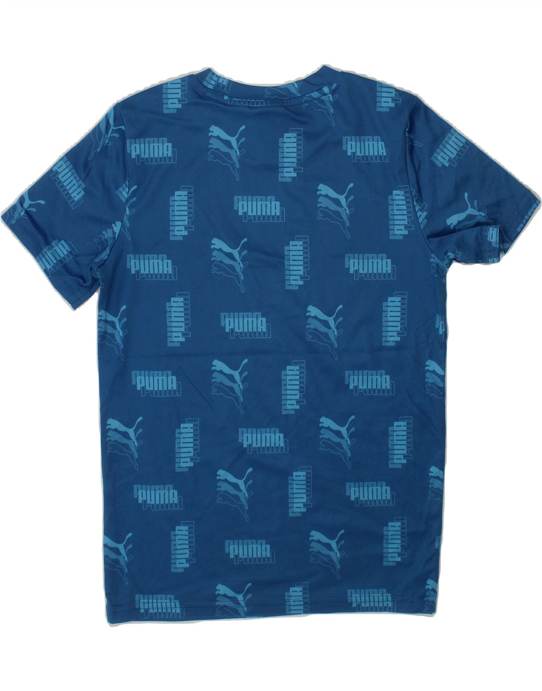 PUMA Boys Graphic T-Shirt Top 6-7 Years Blue Polyester Vintage Puma and Second-Hand Puma from Messina Hembry 