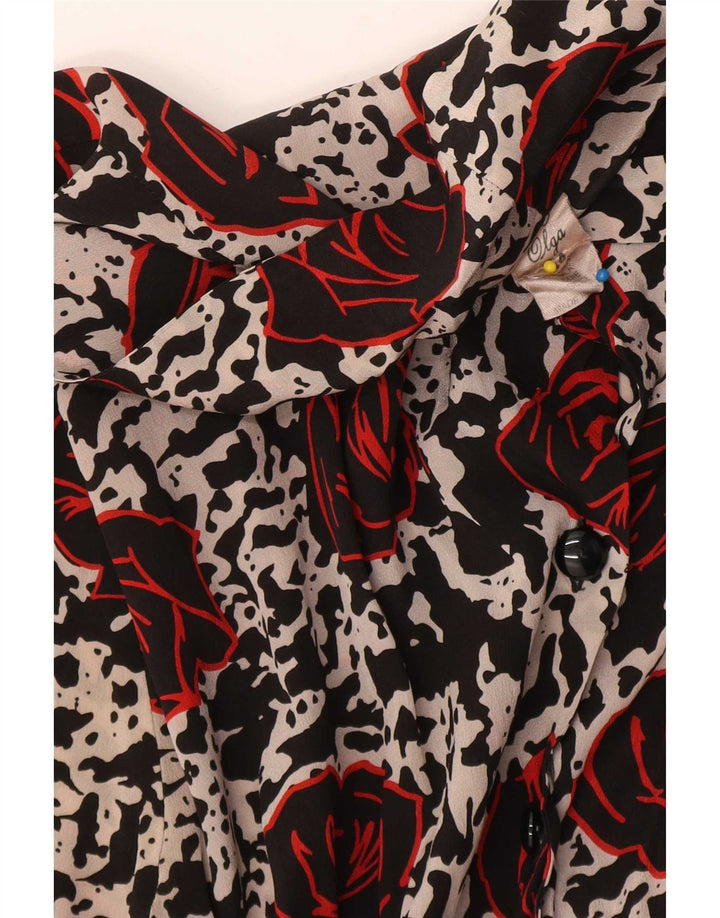 Rochie A-Line Vintage pentru Femei IT 44 Medium Multicolor Acetat Floral