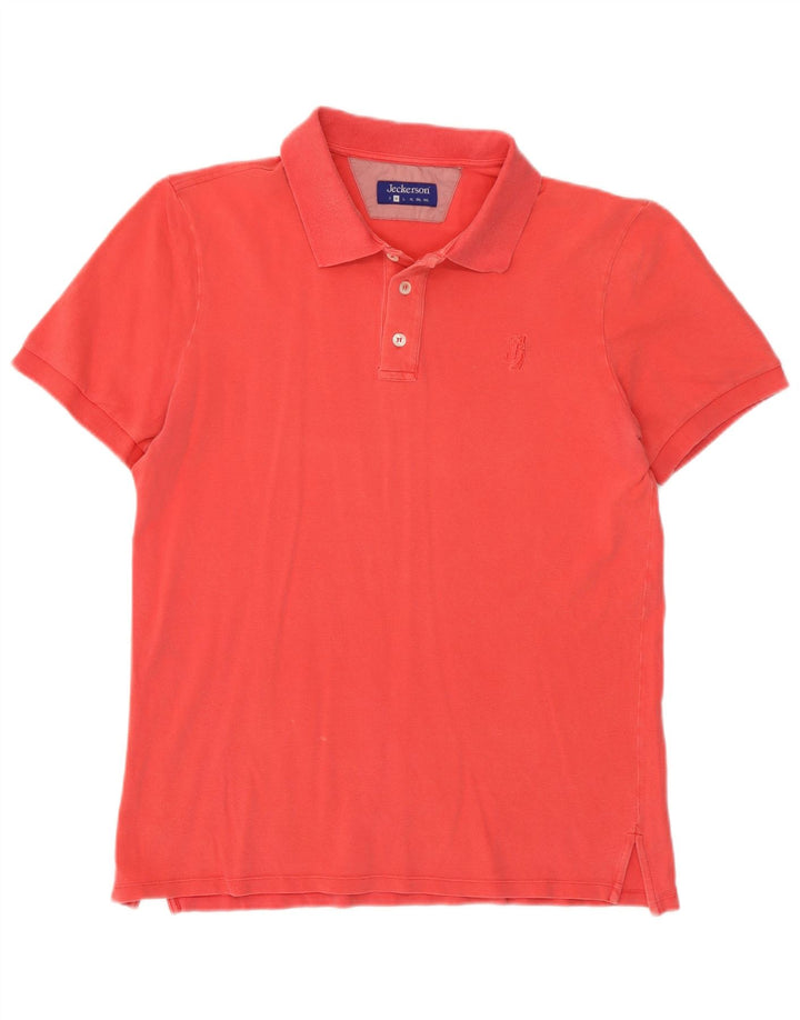 Tricou polo pentru bărbați Jeckerson, bumbac roz mediu