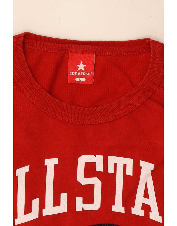 Vestă grafică Converse pentru bărbați, mare, roșu, bumbac