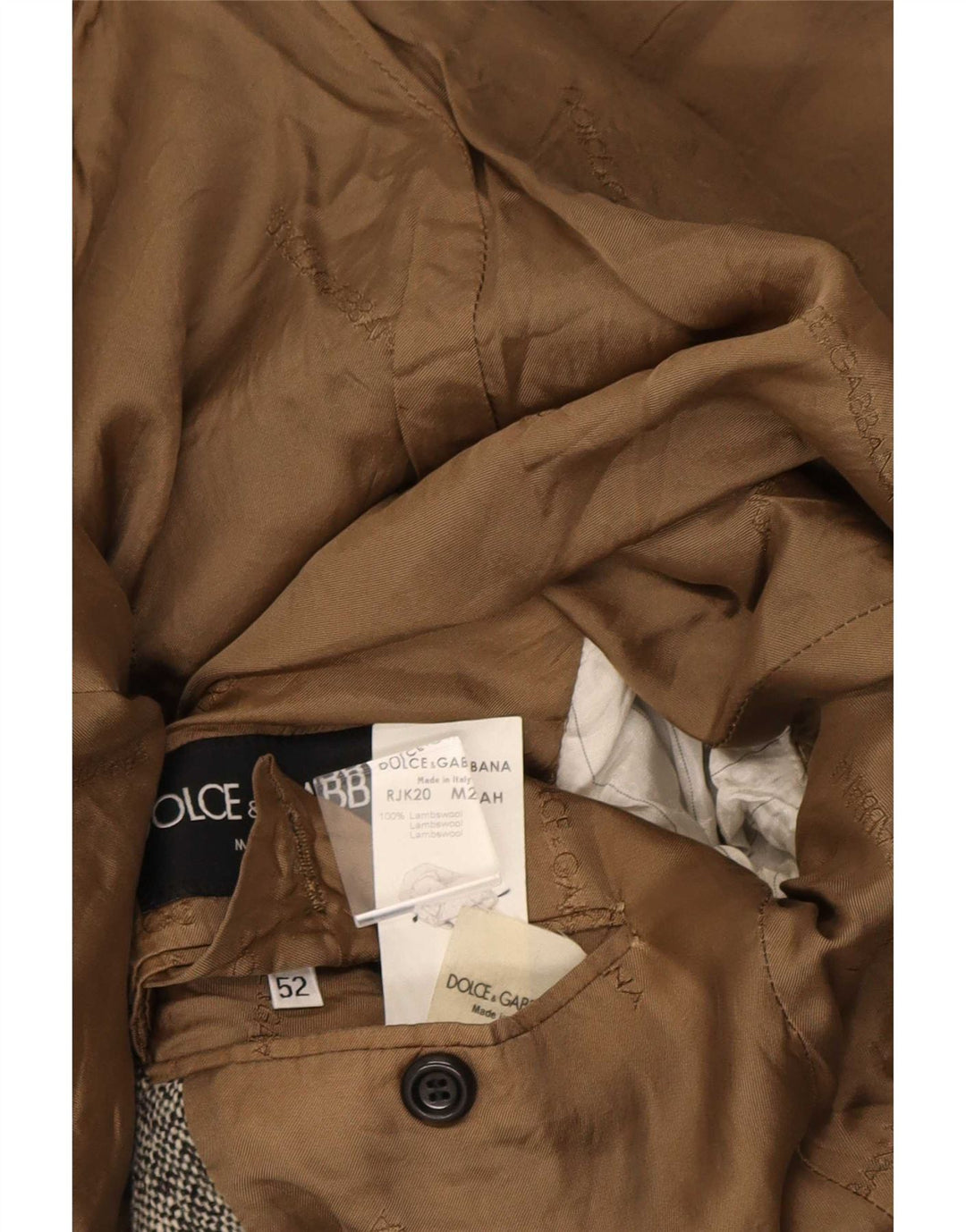 Blazer pentru bărbați Dolce & Gabbana, cu 1 nasture, IT 52 XL, lână gri cu pete