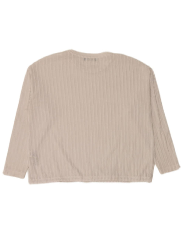 Marks & Spencer Top supradimensionat pentru femei cu mânecă lungă UK 10 Small White