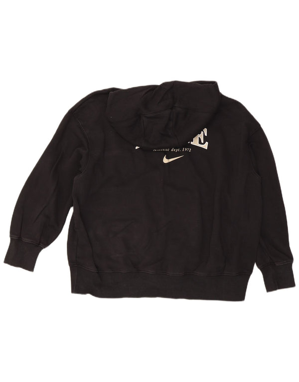 Pulover Nike pentru femei Graphic Oversized Zip Hoodie UK 16 Bumbac negru mare
