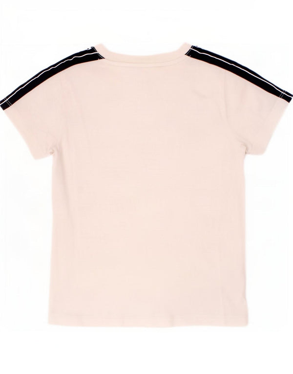 Tricou grafic Champion pentru băieți Top 7-8 ani, mic, alb, color block, bumbac