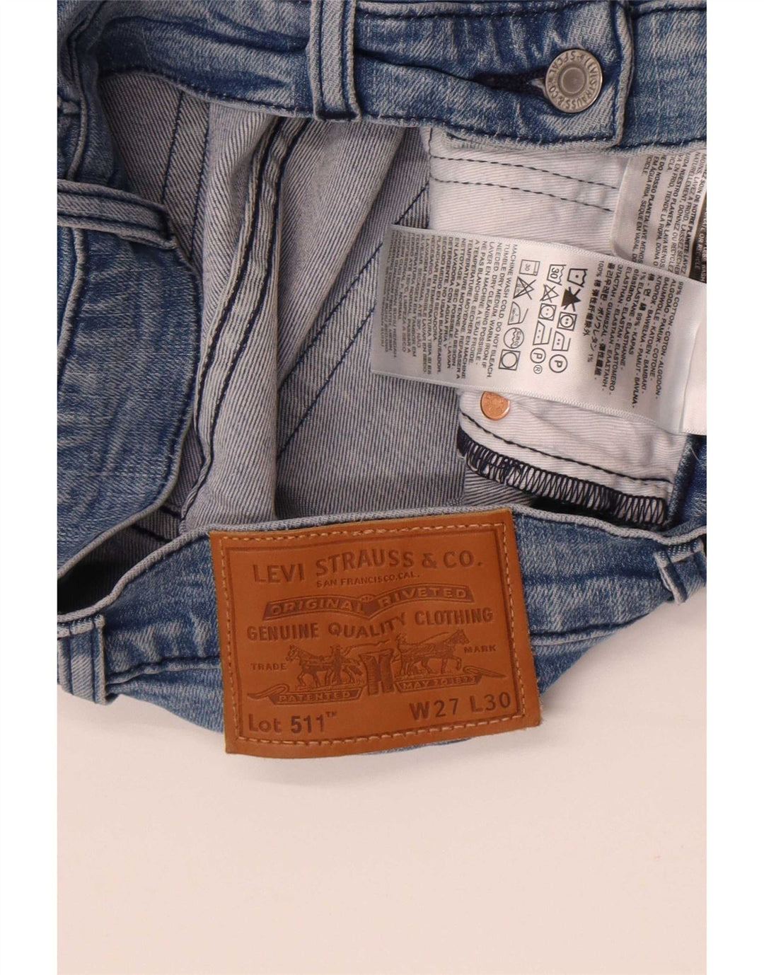 Blugi Levi's 511 Slim pentru bărbați W27 L30 Bumbac albastru