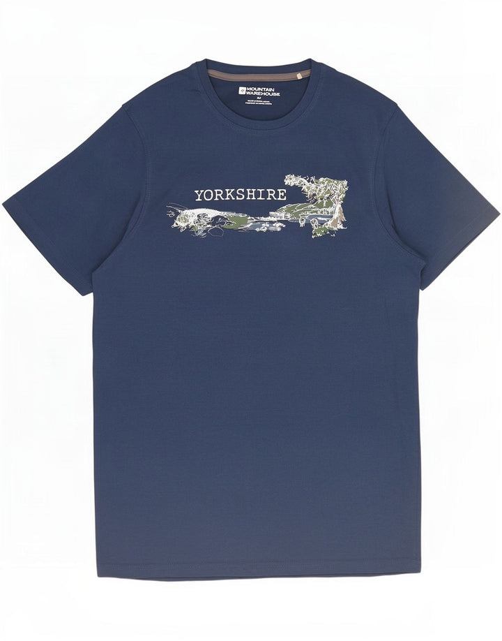 Tricou grafic Yorkshire pentru bărbați Mountain Warehouse Top mic, bleumarin