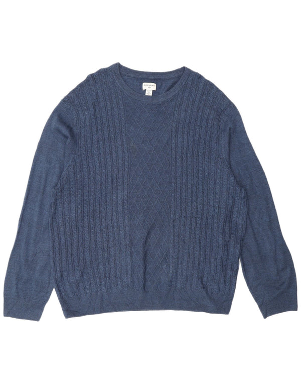 Pulover Dockers pentru bărbați cu decolteu triplu, 2XL, acrilic, albastru bleumarin