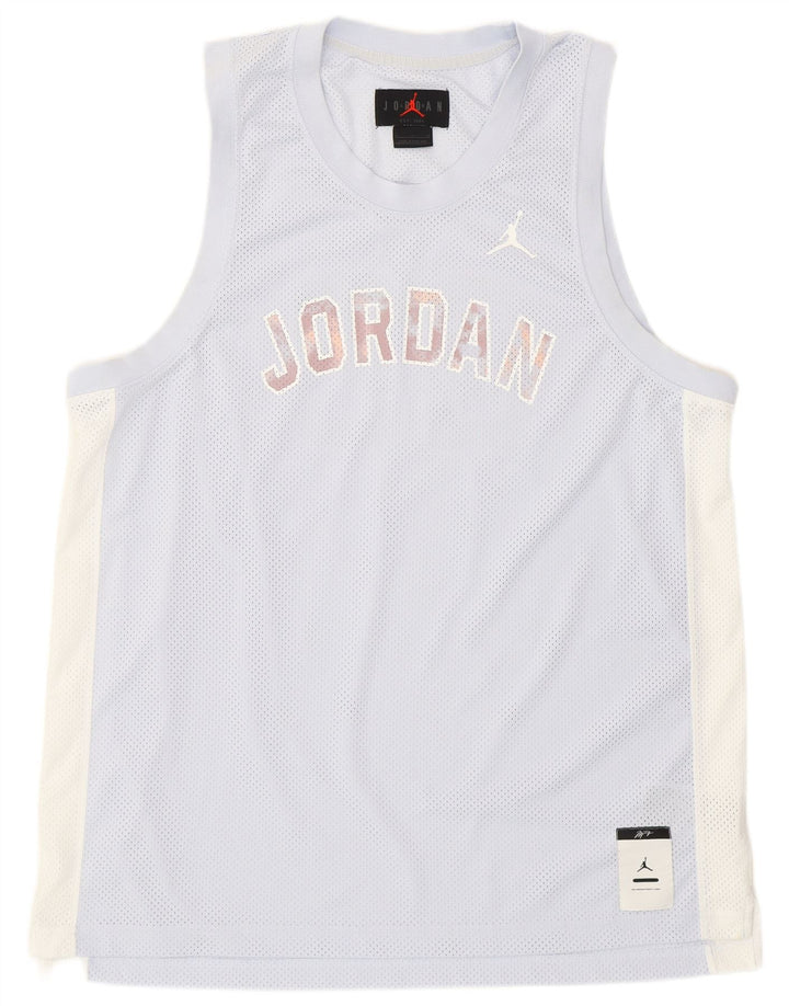 Vestă grafică Jordan pentru bărbați, mare, albastru, poliester color bloc