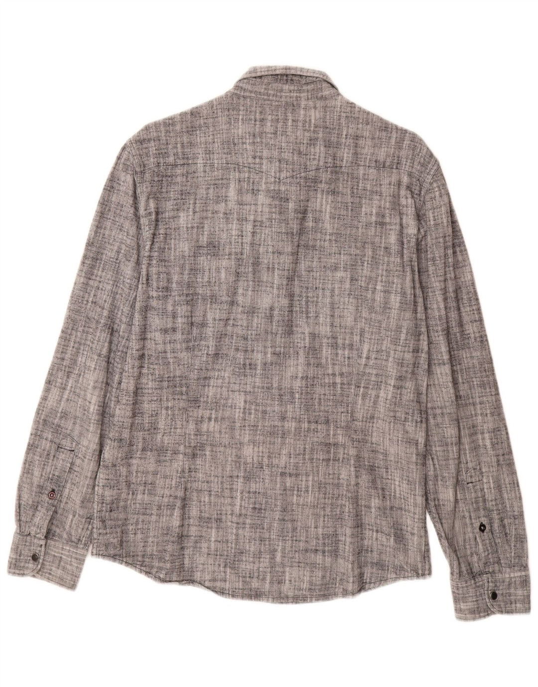 Cămașă de flanel pentru bărbați Lee, slim fit, mare, gri bumbac cu pete