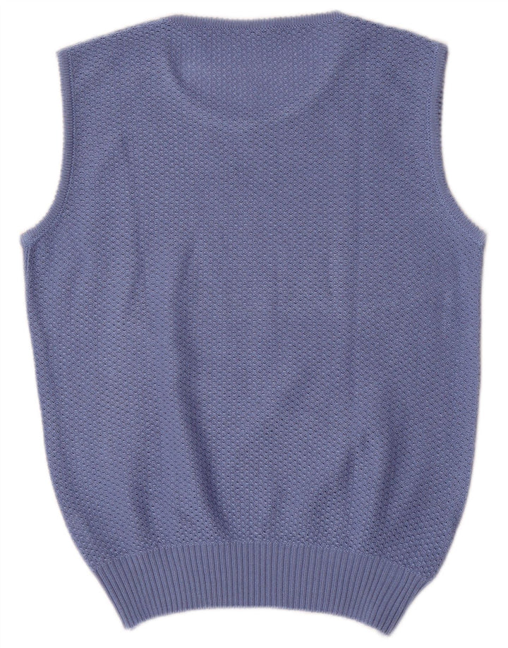 Vesta Silvana Femei Tank Top IT 48 XL Albastru Acrilic