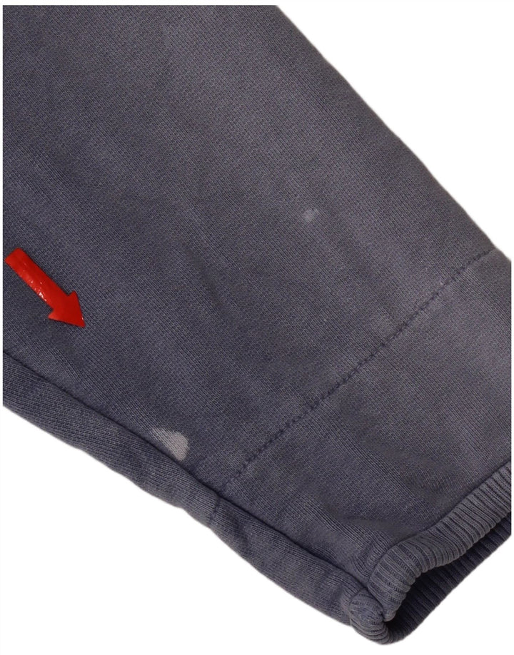 Pulover pentru bărbați Weird Fish, cu fermoar și gât, bumbac albastru mediu