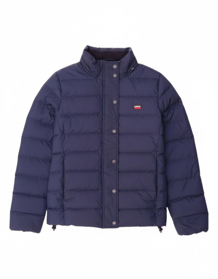Jachetă căptușită cu glugă supradimensionată pentru femei LEVI'S UK 10 Mic bleumarin