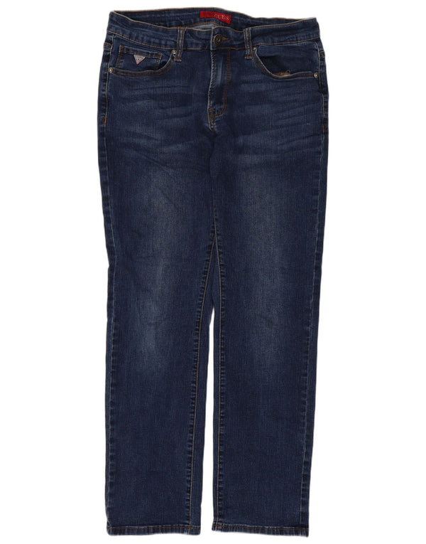 Guess Blugi drepti slim pentru femei W30 L28 bumbac albastru