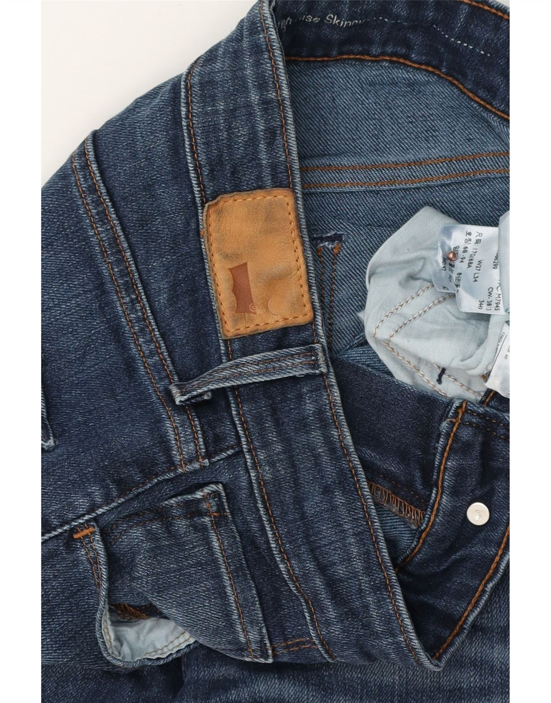 Blugi skinny pentru femei cu talie înaltă LEVI'S L27 L24 bumbac albastru