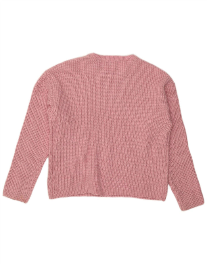 Pulover pentru femei Marks & Spencer, cu gât de barcă, poliester roz mediu UK 14