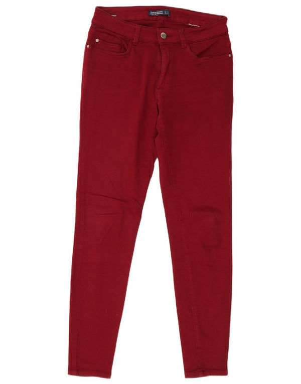 Zara Womens Skinny Jeans EU 38 Small W28 L27 Burgundy