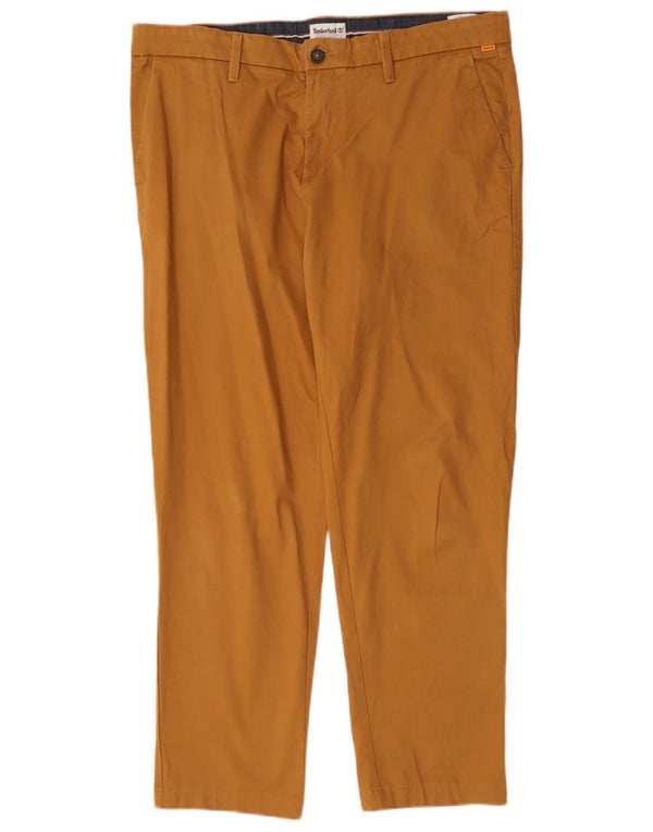 Pantaloni chino drepți pentru bărbați Timberland W36 L29 bumbac maro