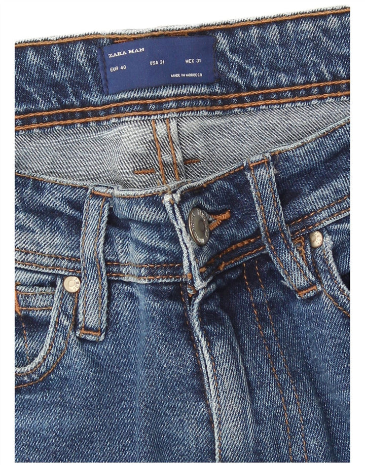 Blugi skinny pentru bărbați Zara EU 40 Medium W31 L30 Albastru