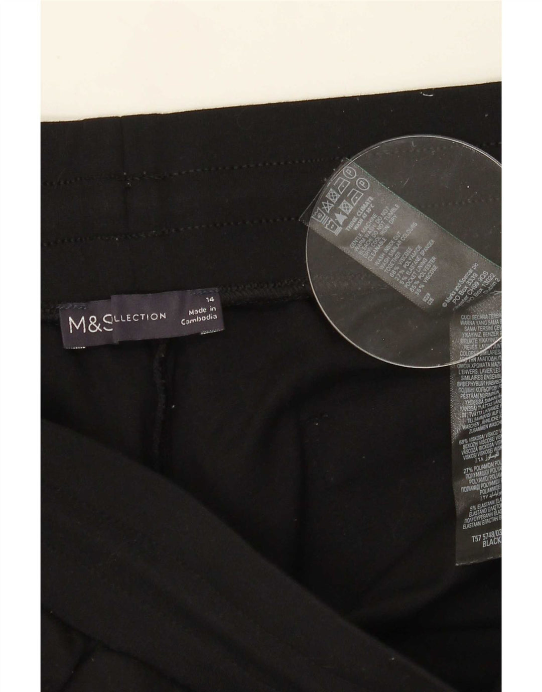 Pantaloni de trening cargo pentru femei Marks & Spencer UK 14, mari, negru, viscoză