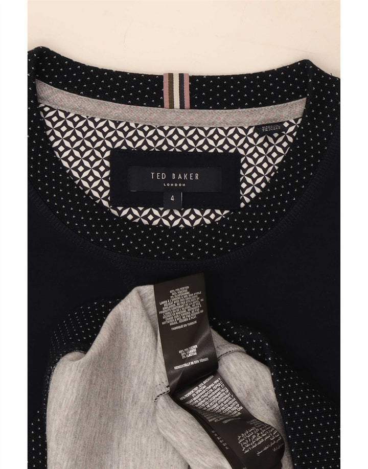 Hanorac pentru bărbați Ted Baker Pulover Mărimea 4 mare, albastru bleumarin, poliester cu pete