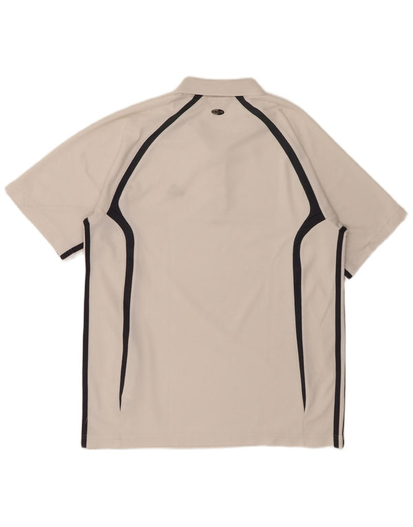 Tricou polo Adidas Climalite pentru bărbați UK 38/40 Medium White Colorblock