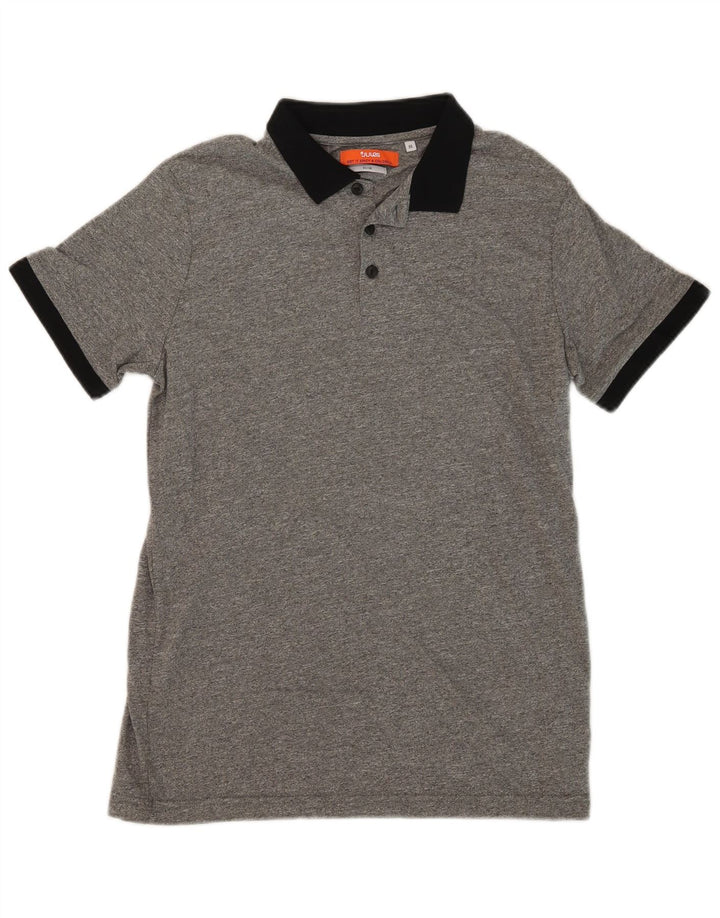 Tricou polo rugby JULES pentru bărbați, bumbac gri mediu