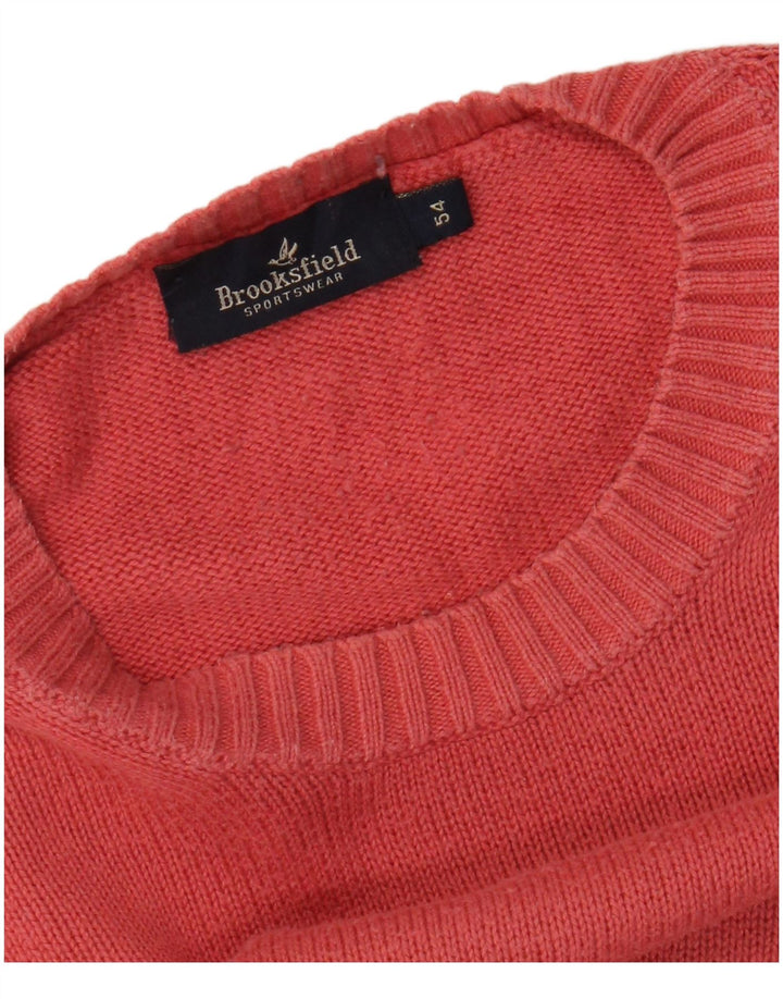 Pulover Brooksfield pentru bărbați, cu gât roșu, IT 54 XL, roz