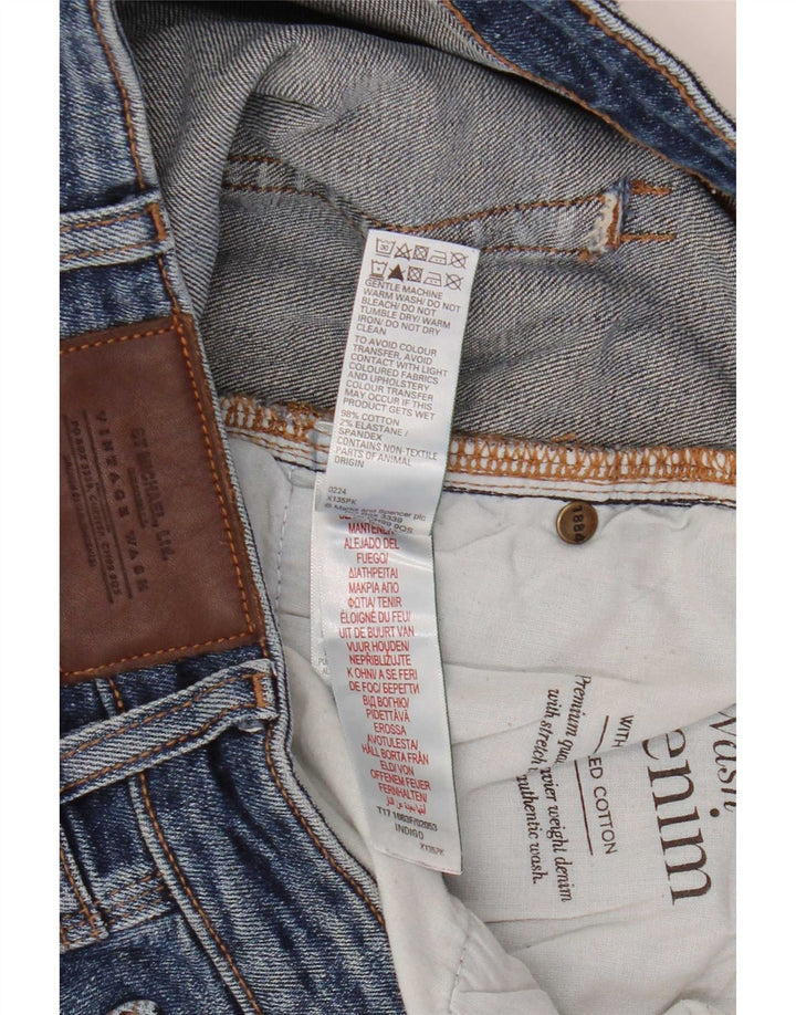 Blugi drepti pentru bărbați Marks & Spencer W38 L31 Bumbac albastru