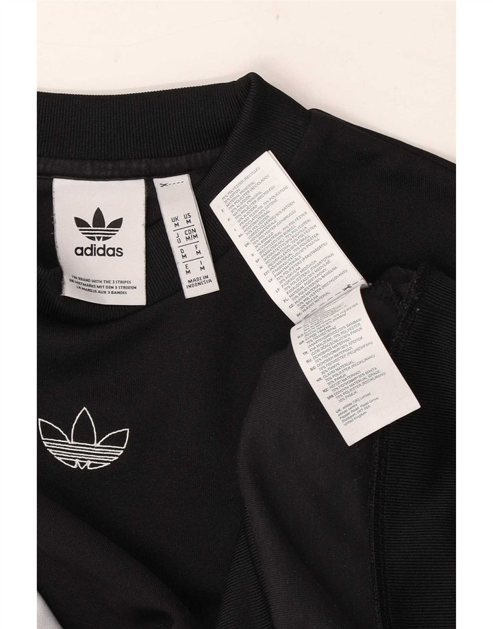 Hanorac grafic pentru bărbați Adidas Pulover mediu negru poliester color bloc