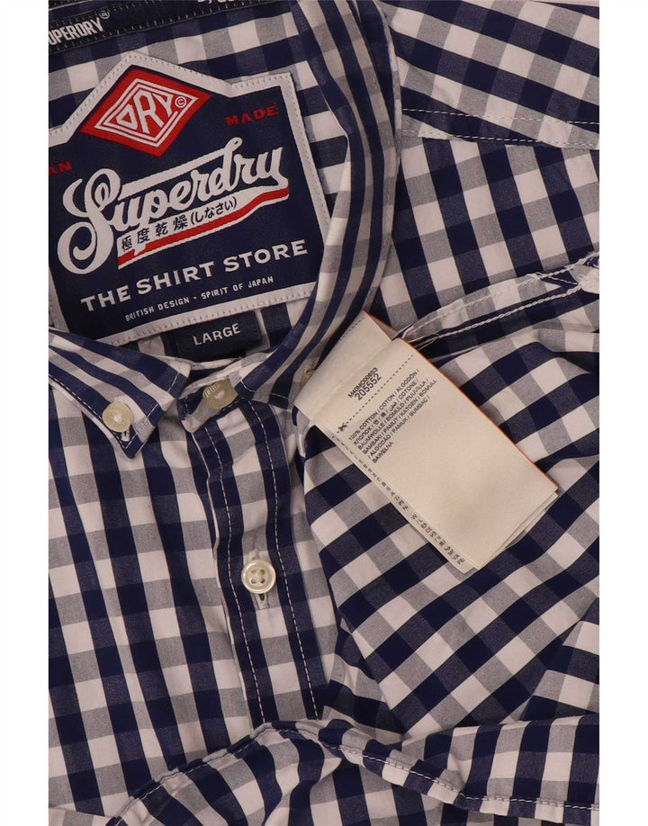 Cămașă pentru bărbați Superdry, mare, bleumarin, din bumbac