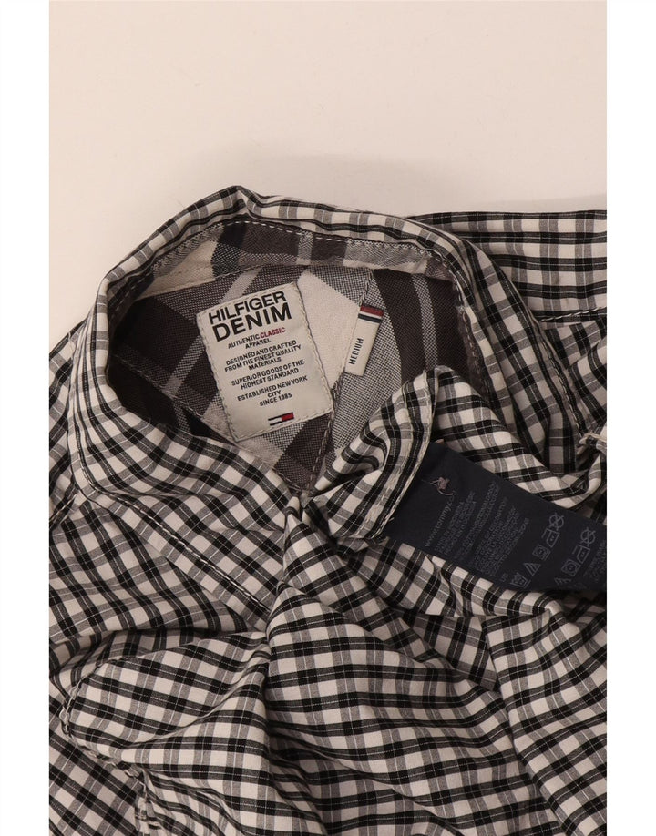 Cămașă pentru bărbați Tommy Hilfiger, bumbac vichy albastru mediu