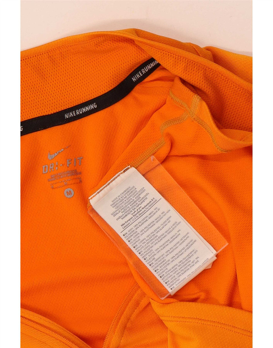 Top de trening pentru bărbați Dri Fit, cu fermoar și gât, cu pulover, portocaliu mediu