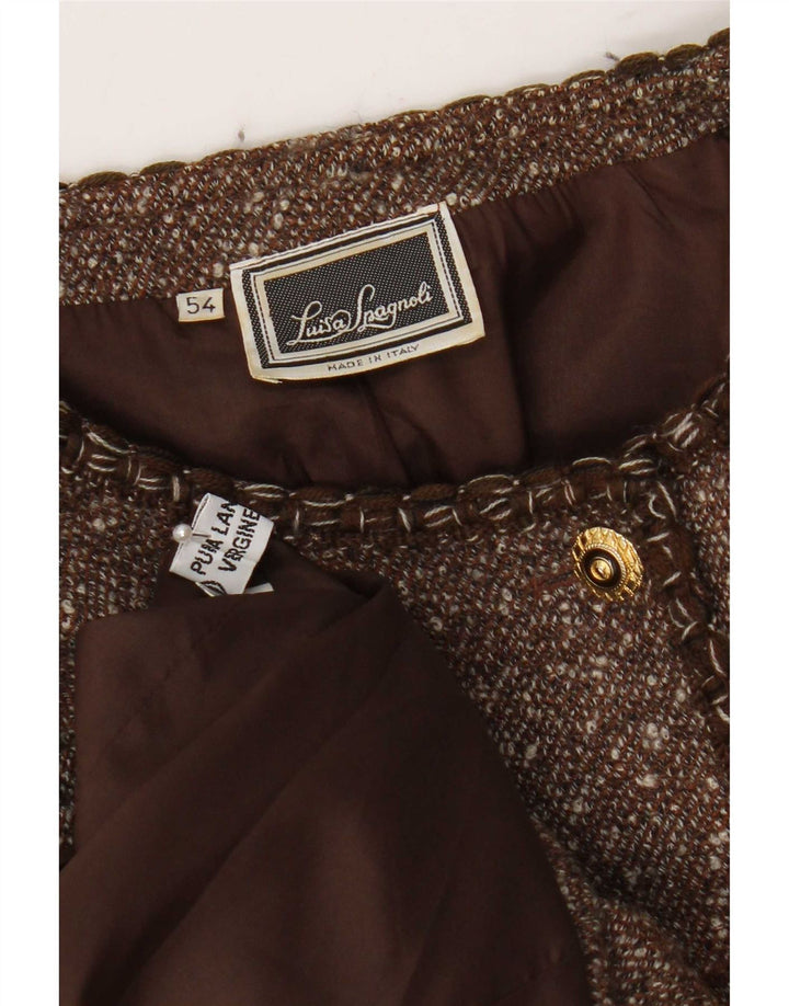 Sacou blazer cu 6 nasturi Luisa Spagnoli pentru femei IT 54 3XL maro cu pete