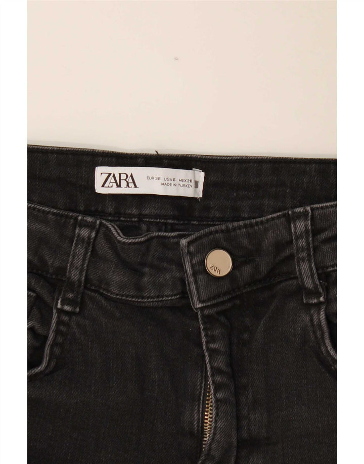 Blugi drepti pentru femei Zara EU 38 Mici W28 L26 Negri