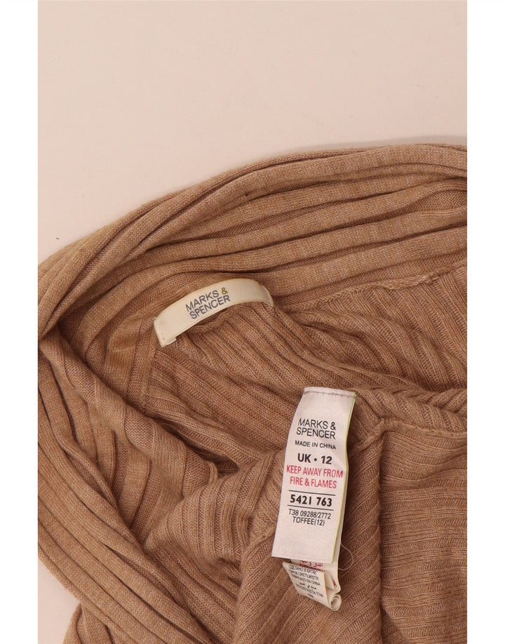 Pulover cardigan asimetric pentru femei Marks & Spencer UK 12 maro mediu