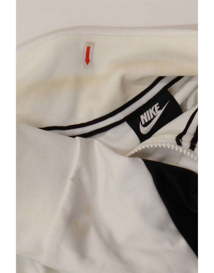 Jachetă de top pentru trening grafic Nike pentru bărbați, alb mediu, poliester color bloc
