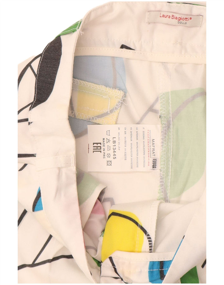 LAURA BIAGIOTTI Pantaloni Pantaloni Casual Fete 13-14 Ani W25 Alb Floral