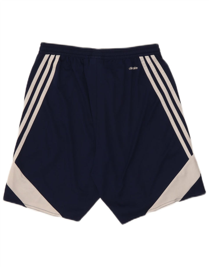 Pantaloni scurți sport pentru bărbați Adidas Climalite, mici, bleumarin, poliester color bloc